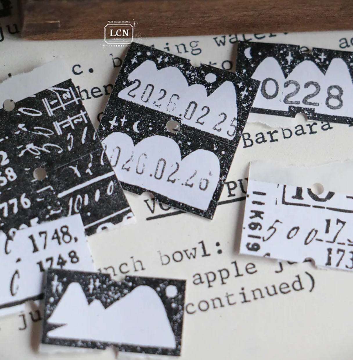 LCN Design Studio Label Stickers - Mountains
