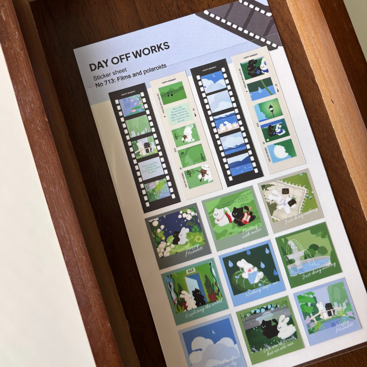 Day off Works PET Sticker Sheet - Films and Polaroids