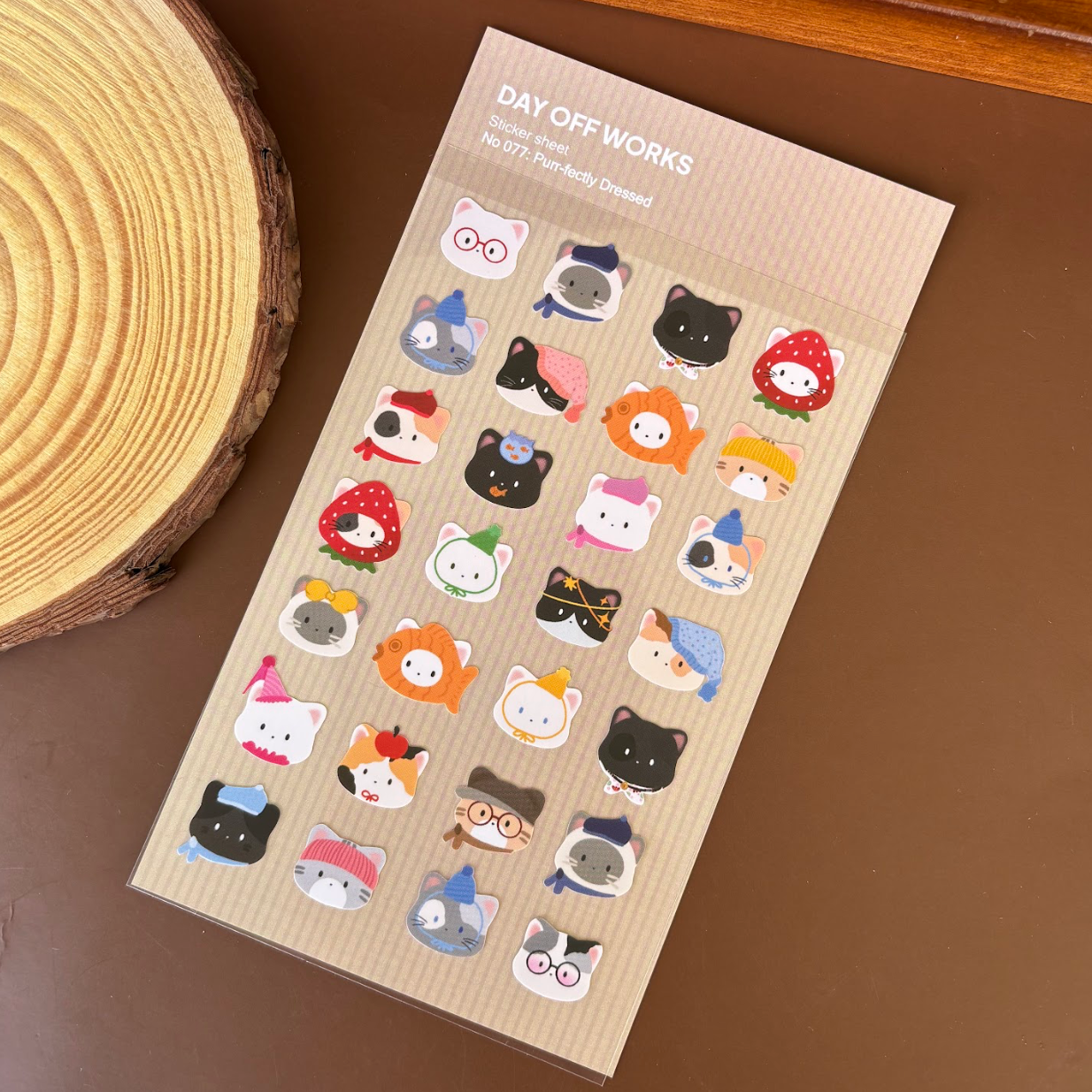 Day off Works PET Sticker Sheet - Purr-fectly Dressed 1