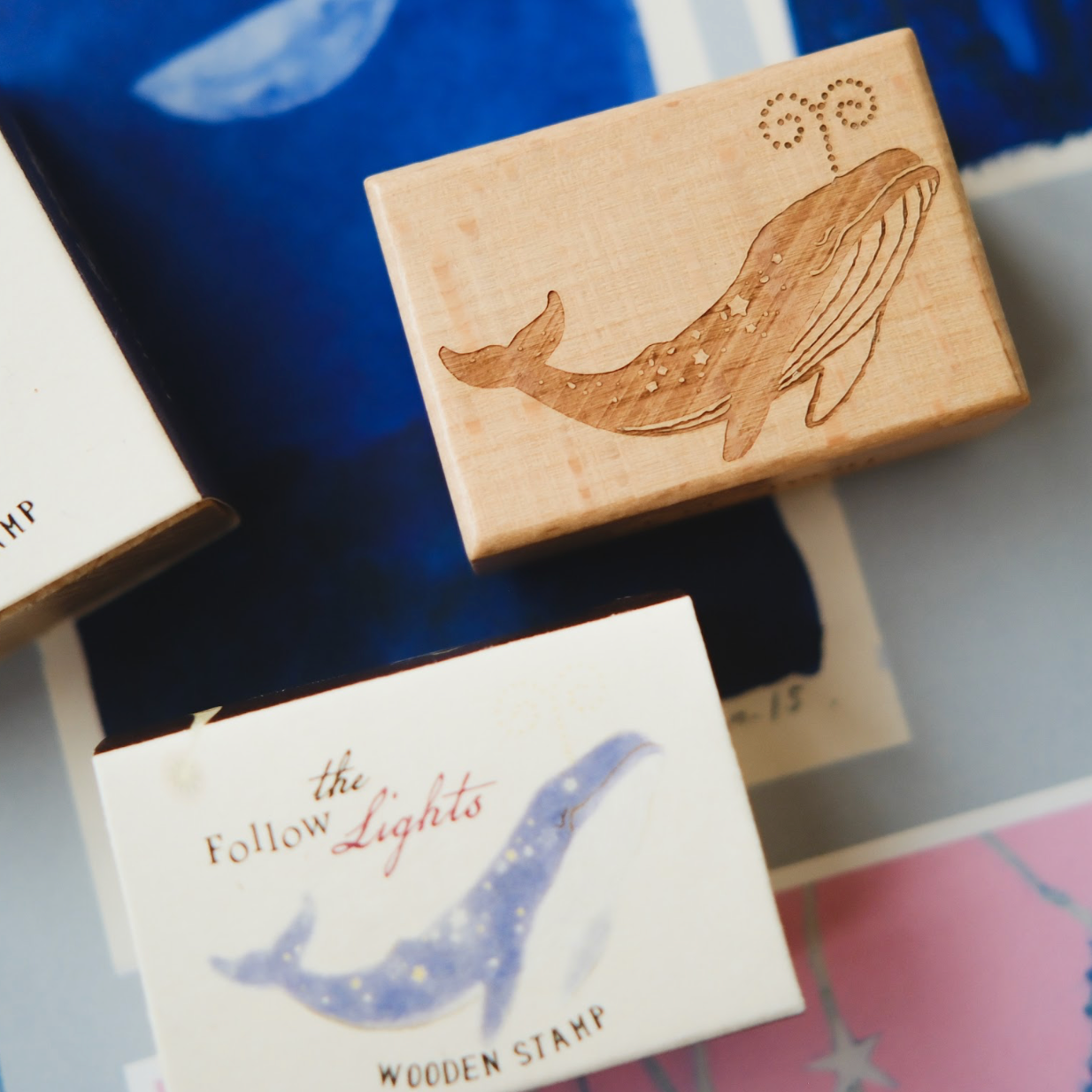 Teayou Follow the Lights Rubber Stamp - Star Whale