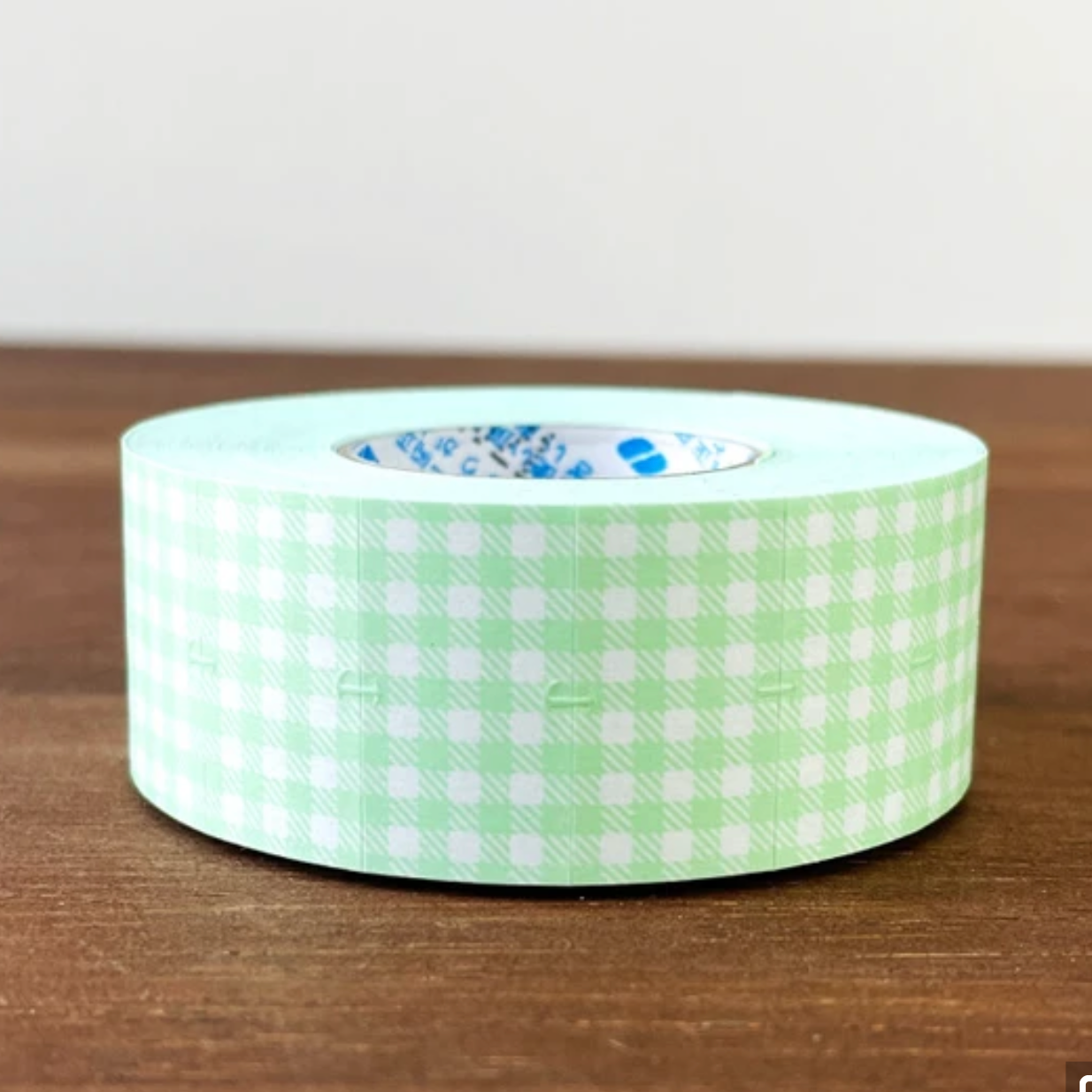 Stamp Marche Gingham Label Stickers - Mint Green
