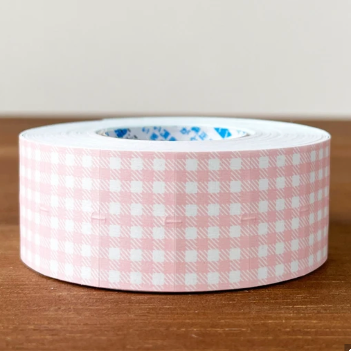 Stamp Marche Gingham Label Stickers - Light Pink