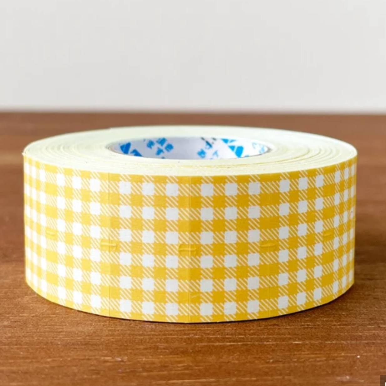 Stamp Marche Gingham Label Stickers - Orange