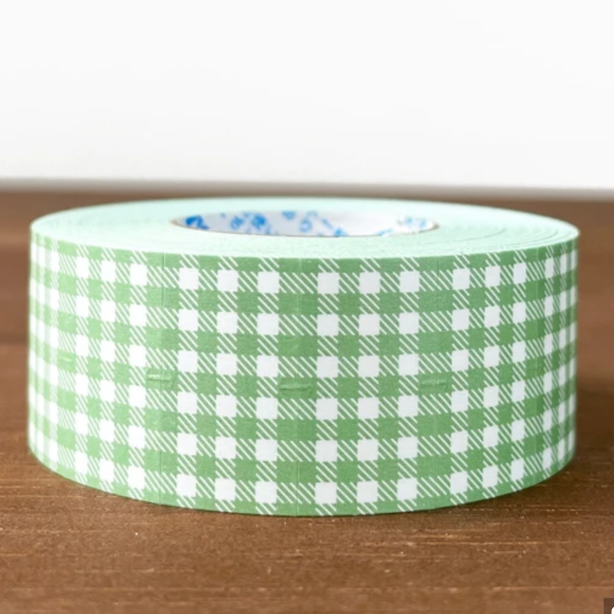Stamp Marche Gingham Label Stickers - Dusty Green