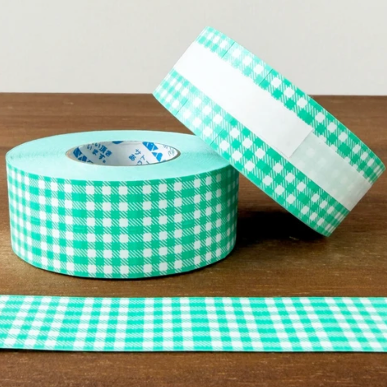 Stamp Marche Gingham Label Stickers - Picnic Green
