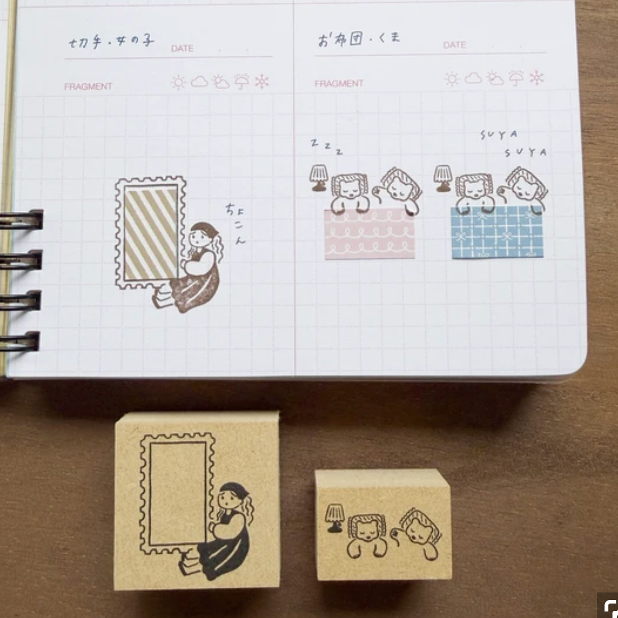 Stamp Marche Labetomo Rubber Stamp Series - Girl Stamp