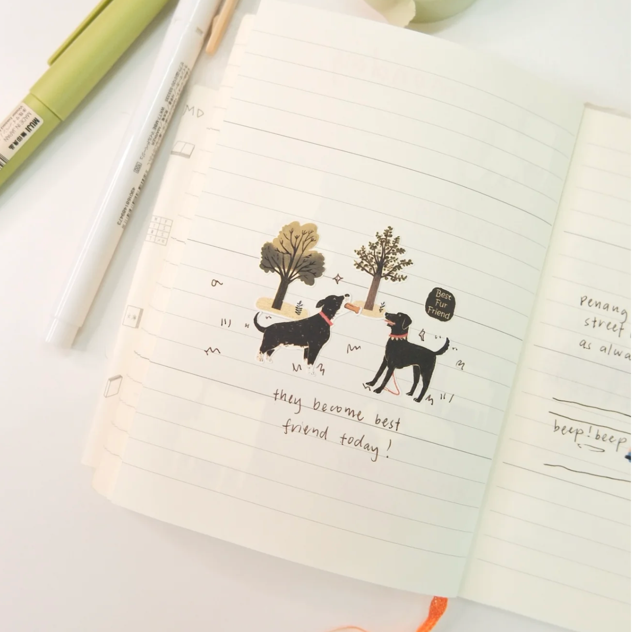 SanDots Atelier Sticker Sheet - Catch the Ball, Chase the Breeze