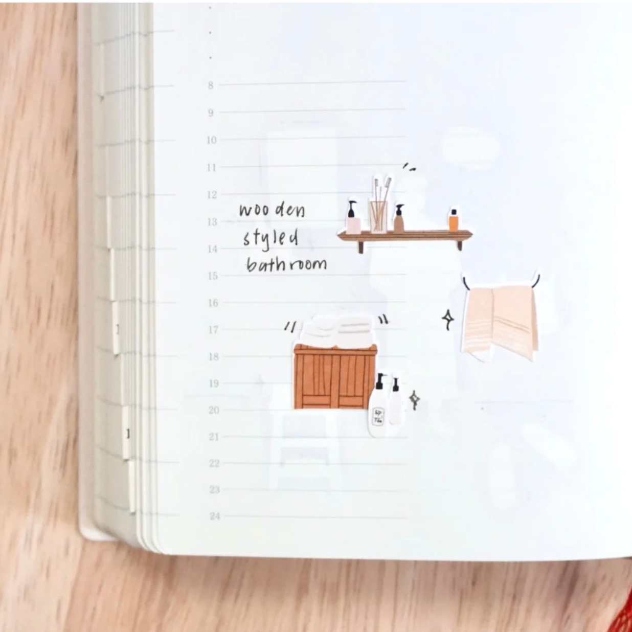 SanDots Atelier Sticker Sheet - Fresh Start with Every Shower