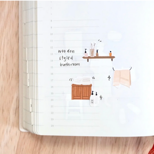 SanDots Atelier Sticker Sheet - Fresh Start with Every Shower