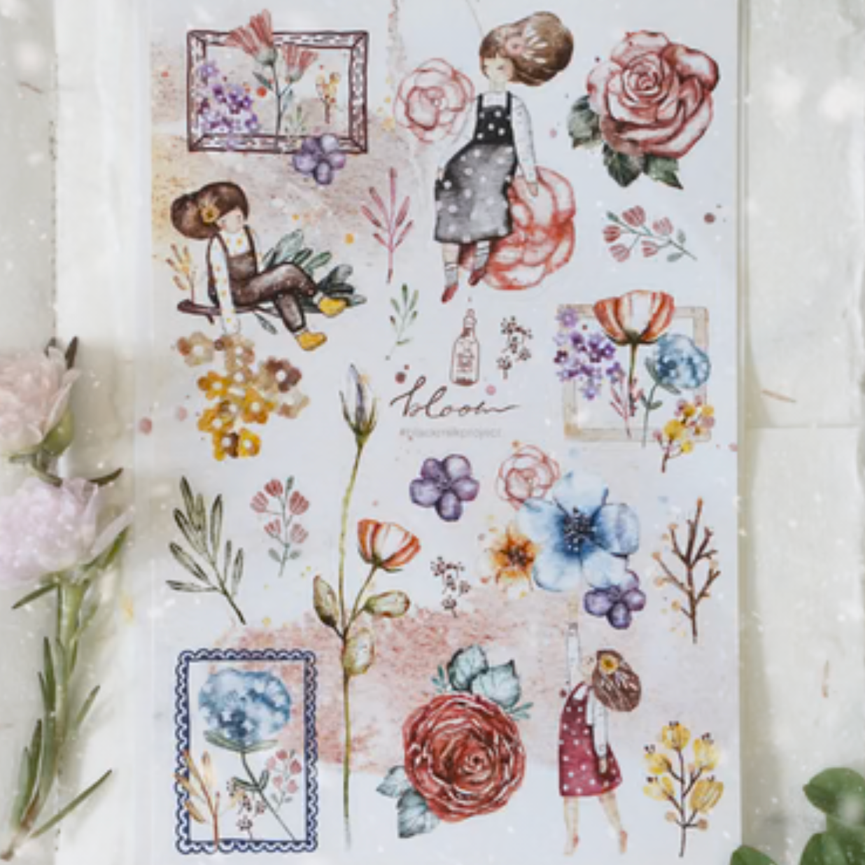 Black Milk Project Washi Sticker Sheet - Bloom