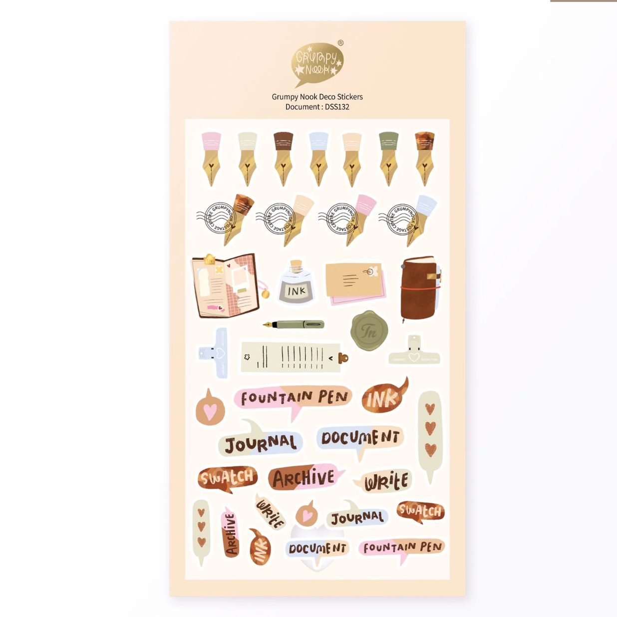 Grumpy Nook Deco Sticker Sheet - Document