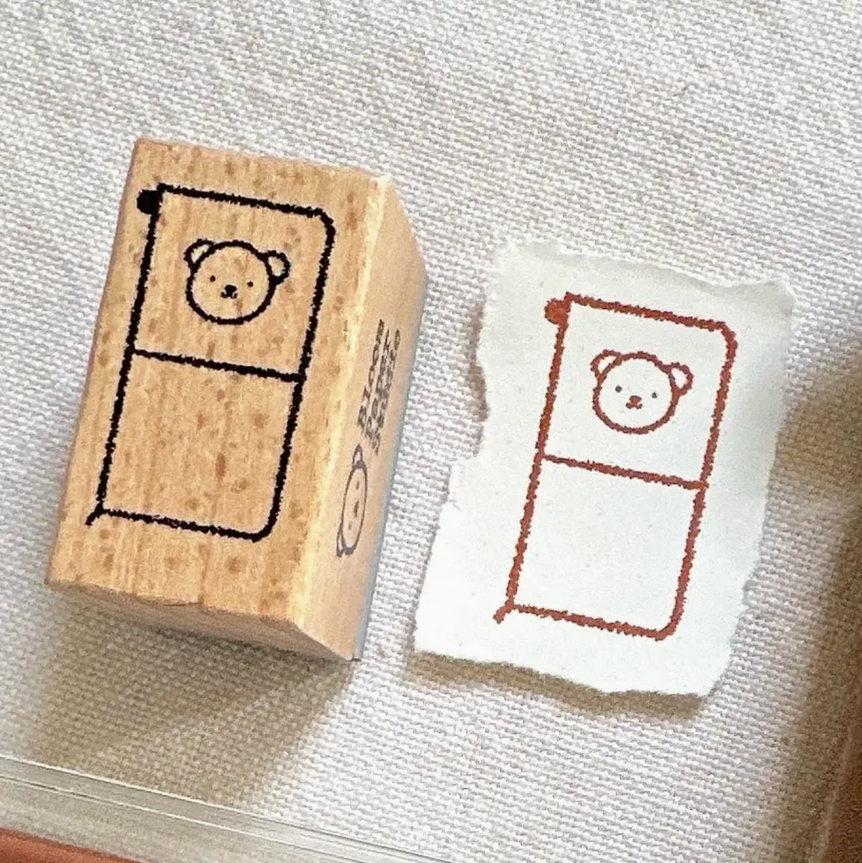 Bloom Paper Studio Rubber Stamp - Bear's Traveler's Notebook