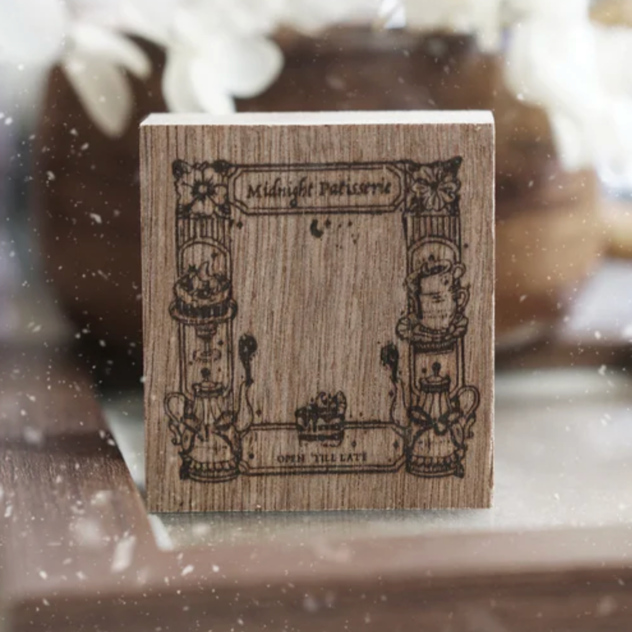 Black Milk Project Notes in the Night Rubber Stamp - Column Frame