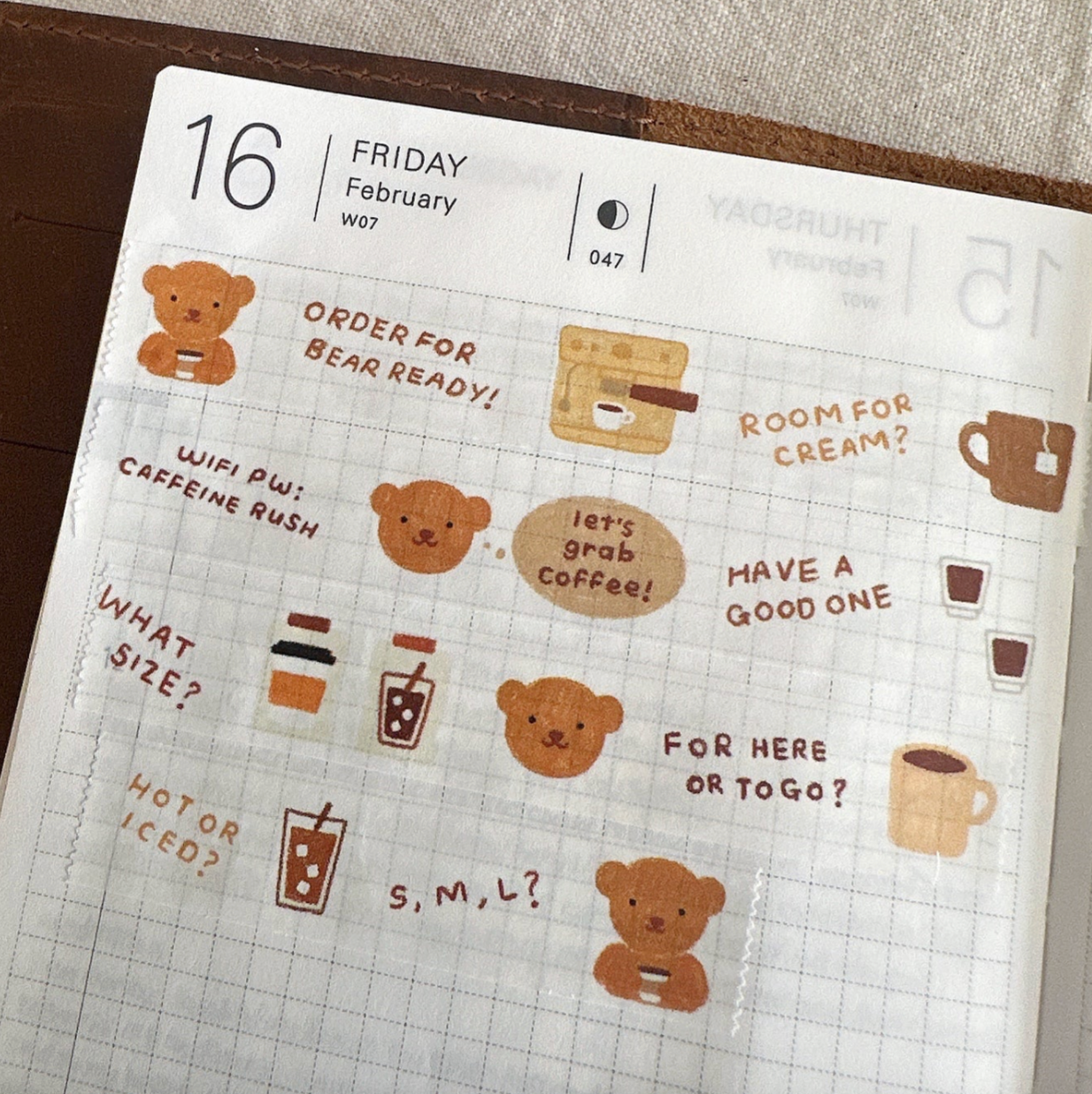 Bloom Paper Studio Washi Tape - Cafe Conversations