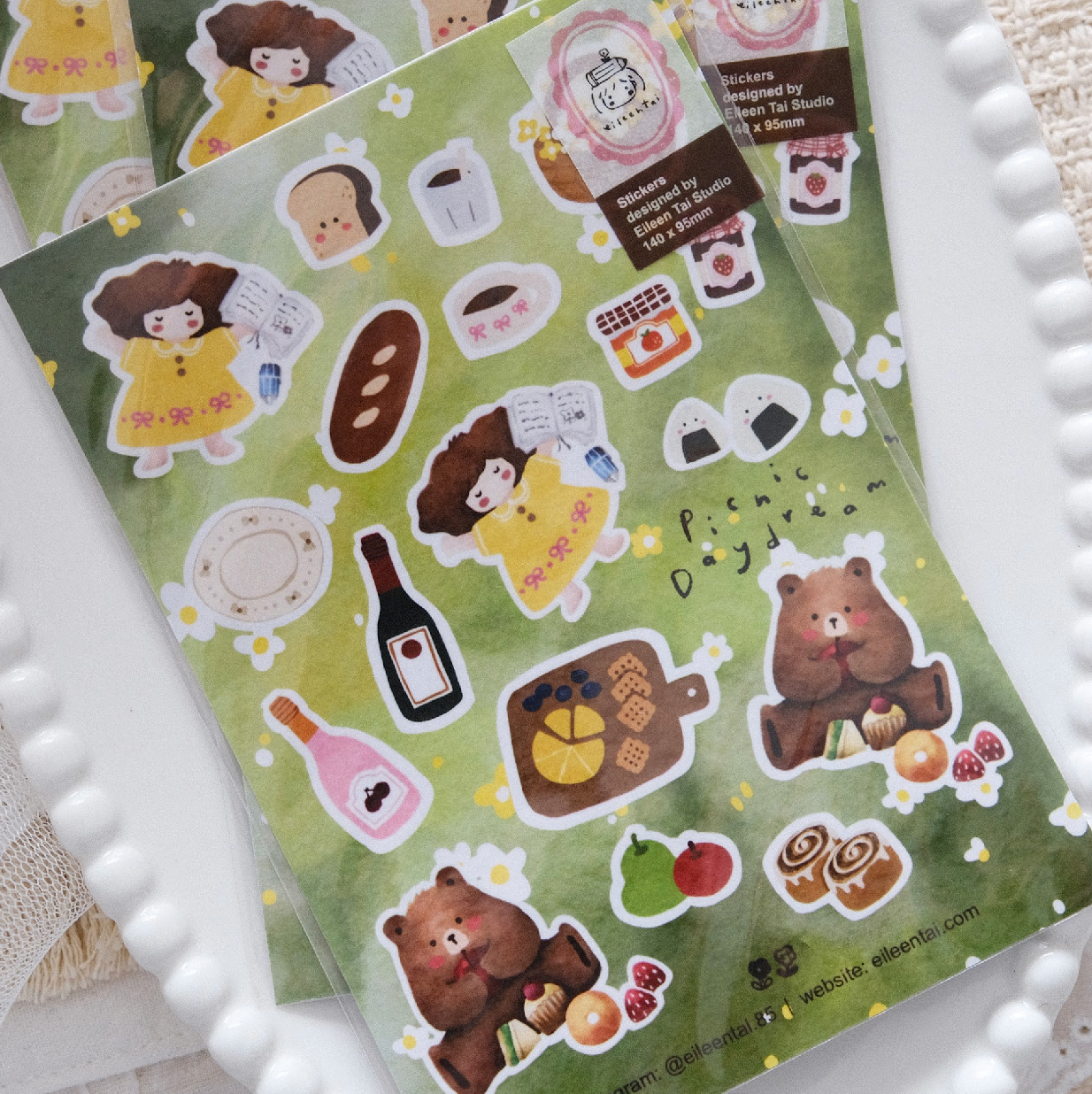 Eileen Tai Sticker Sheet - Picnic Daydream