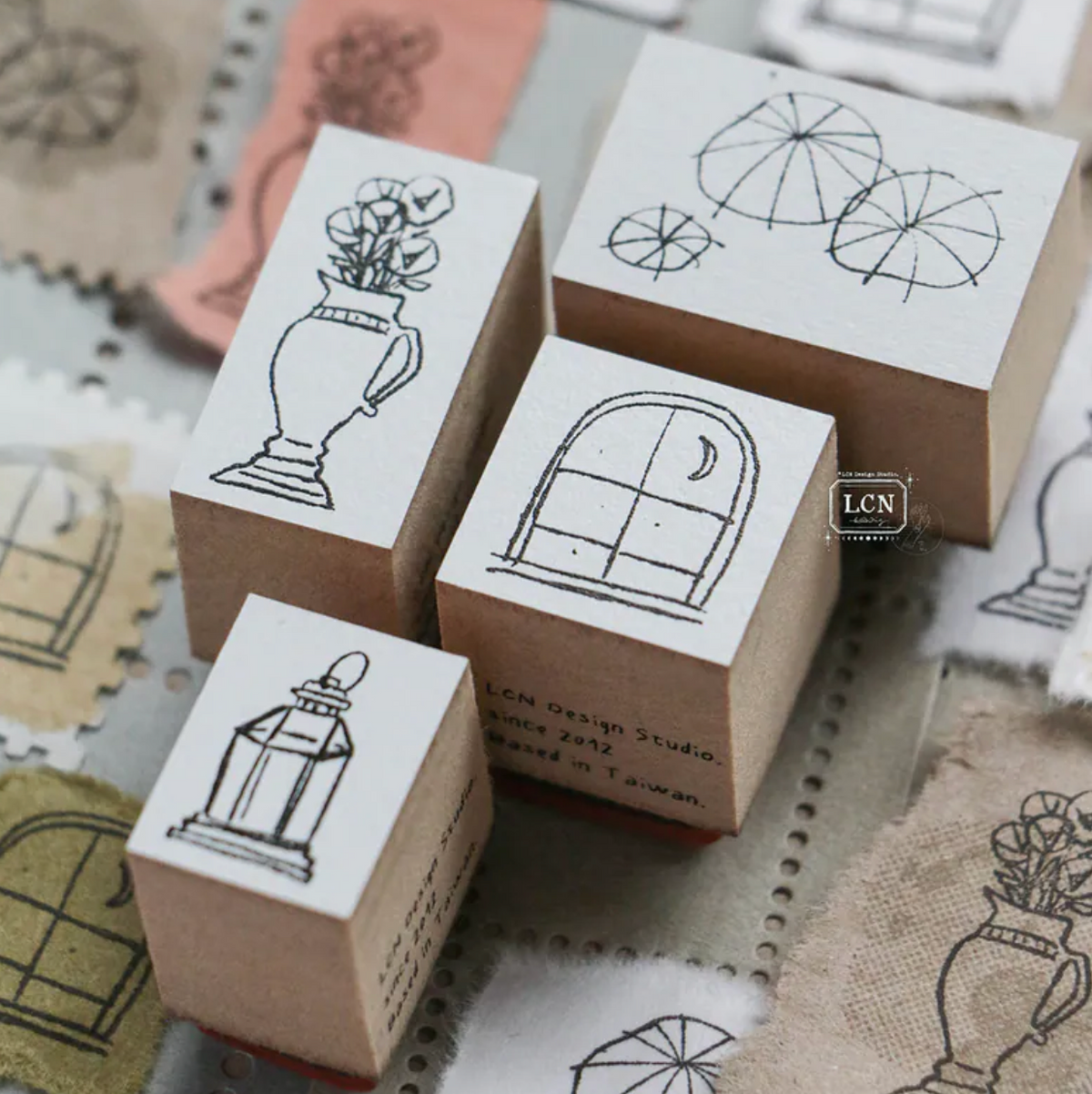 LCN Design Studio Rubber Stamp Set - Corner View