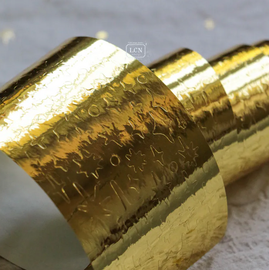 LCN Design Studio Washi Tape - Gold Stars (Matte or Glossy)