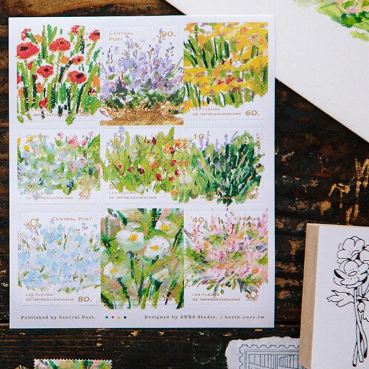 OURS Studio Stamp Stickers - Bright Bloom
