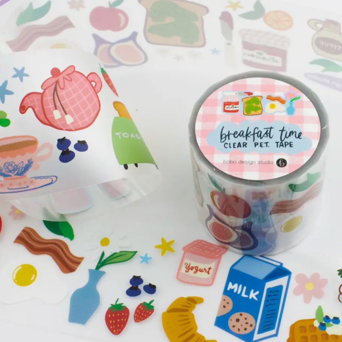 Bobo Design Studio Breakfast Time Kiss Cut PET Tape