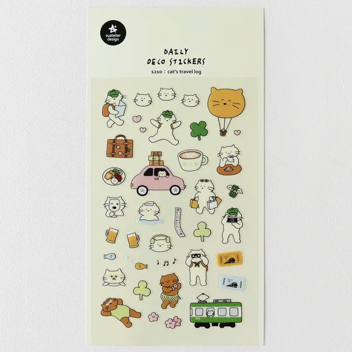 Suatelier Cat's Travel Log Sticker Sheet