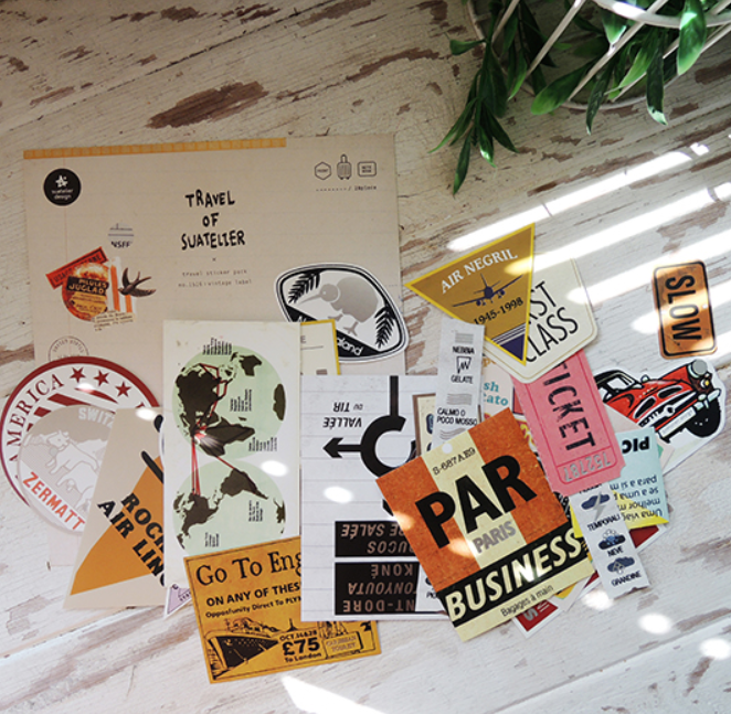 Suatelier Travel Sticker Pack - Vintage Label
