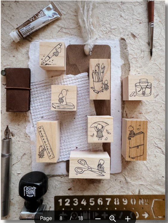 PensPapersPlanner Series 9 Rubber Stamps - A Quiet Love for Stationery 147 - 154