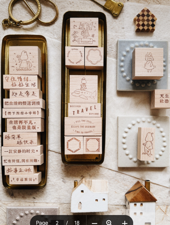 PensPapersPlanner Series 9 Rubber Stamps - Silhouette and Travel 123 - 145