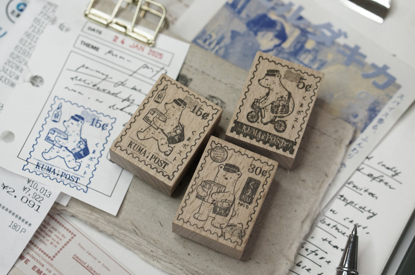 Black Milk Project Rubber Stamp - Postal Stamp Bear