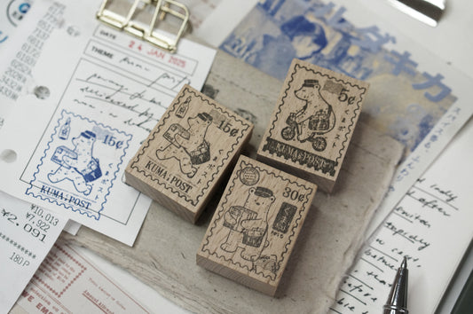 Black Milk Project Rubber Stamp - Postal Stamp Bear