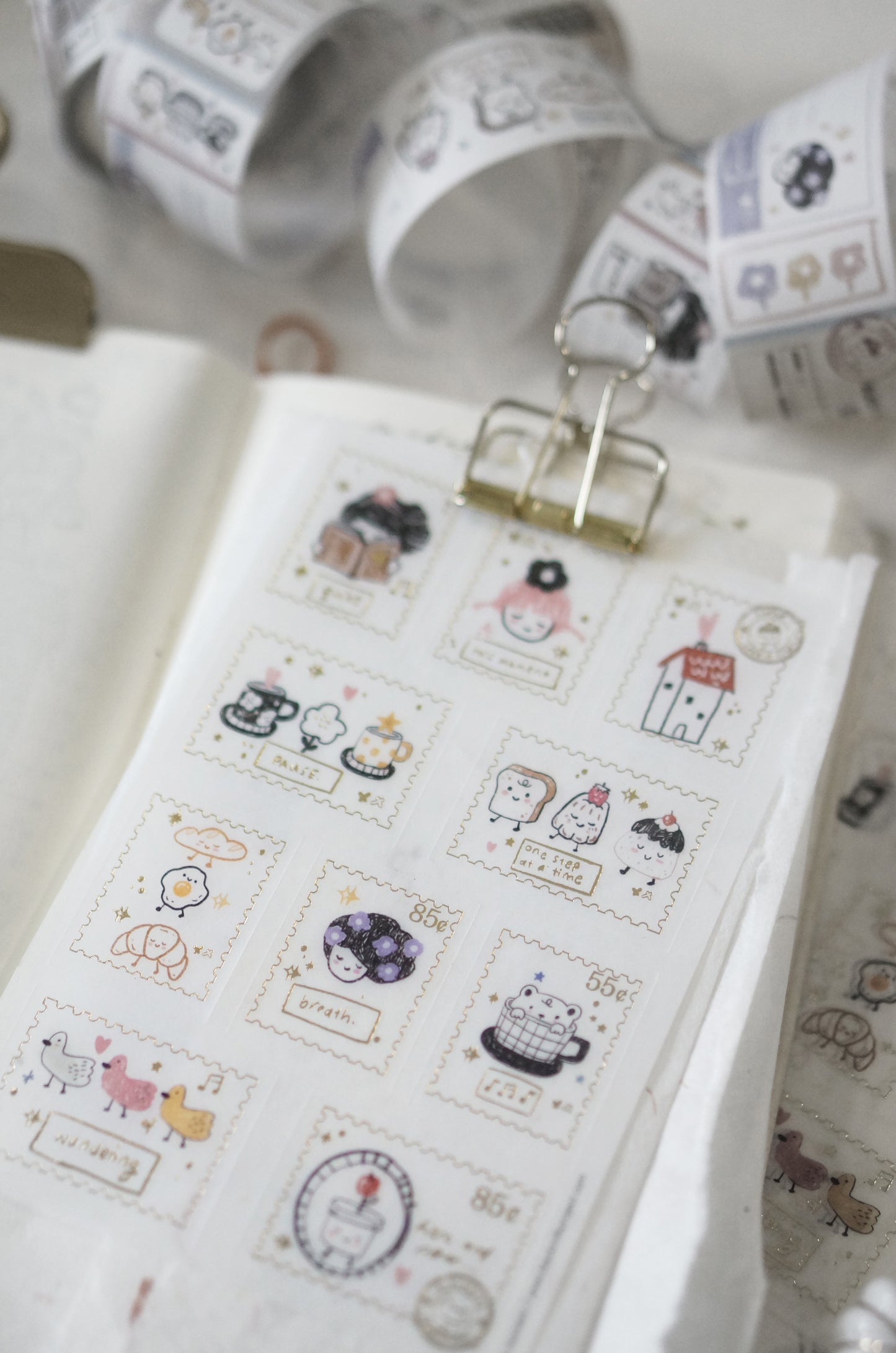 Black Milk Project Washi Sticker Sheet with Gold Foil - This Moment