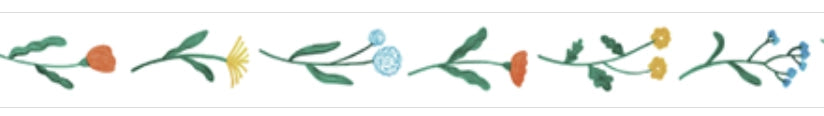 King Jim Hitotoki Soda Transparent Masking Tape - Flower