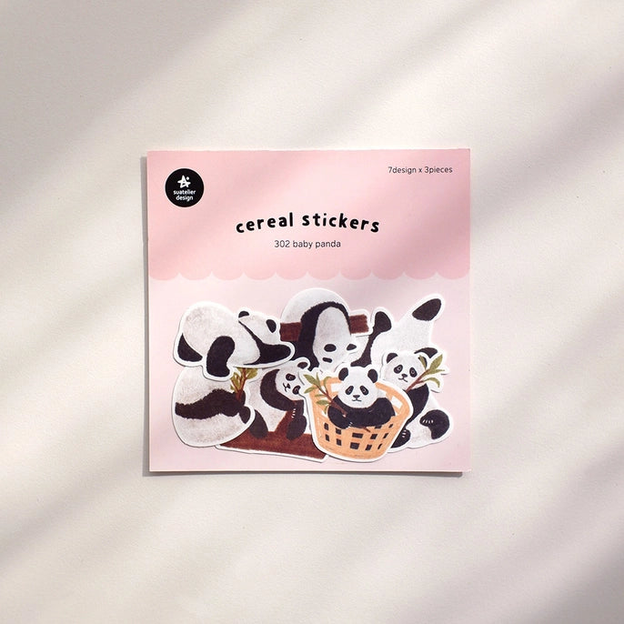 Suatelier Cereal Stickers - Baby Panda