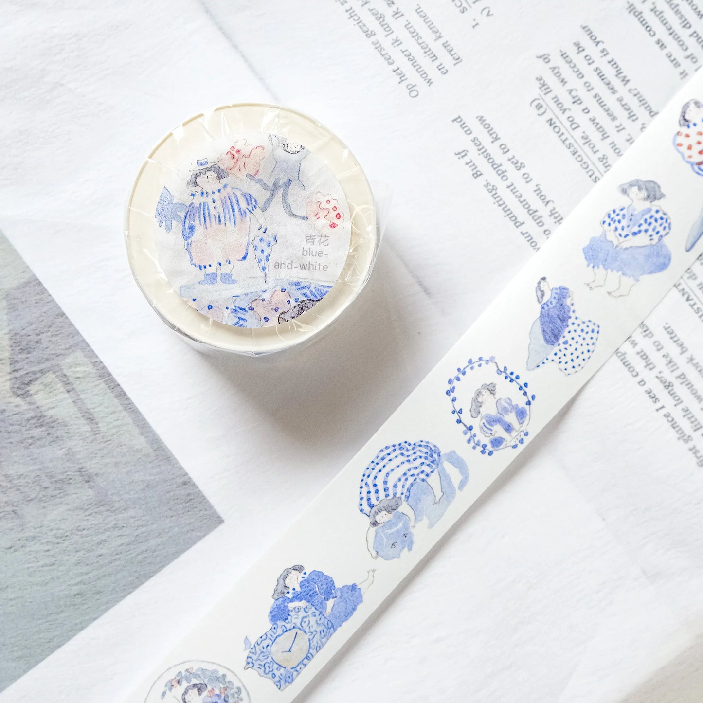dodolulu Washi Tape - Blue and White
