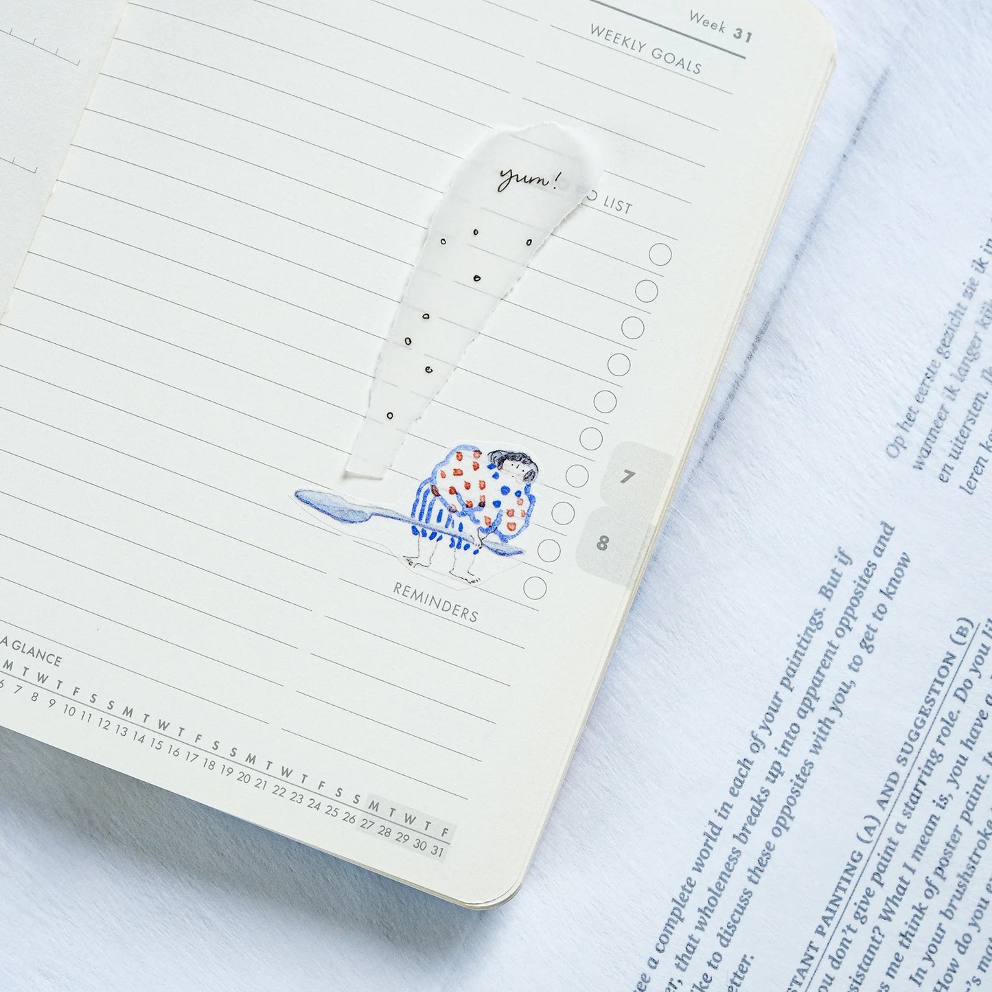 dodolulu Washi Tape - Blue and White