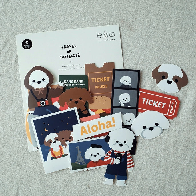 Suatelier Travel Sticker Pack - Let's Go on a Trip