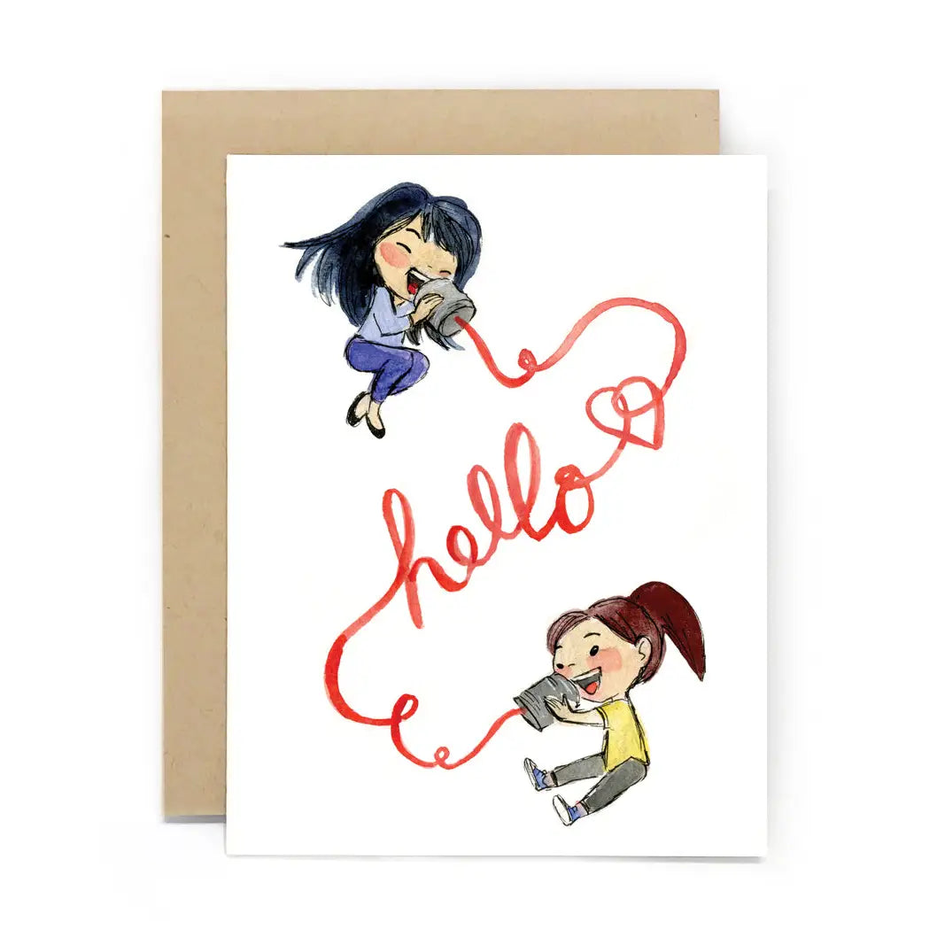 Le Petit Elefant Greeting Card - Tin Can Hello Card