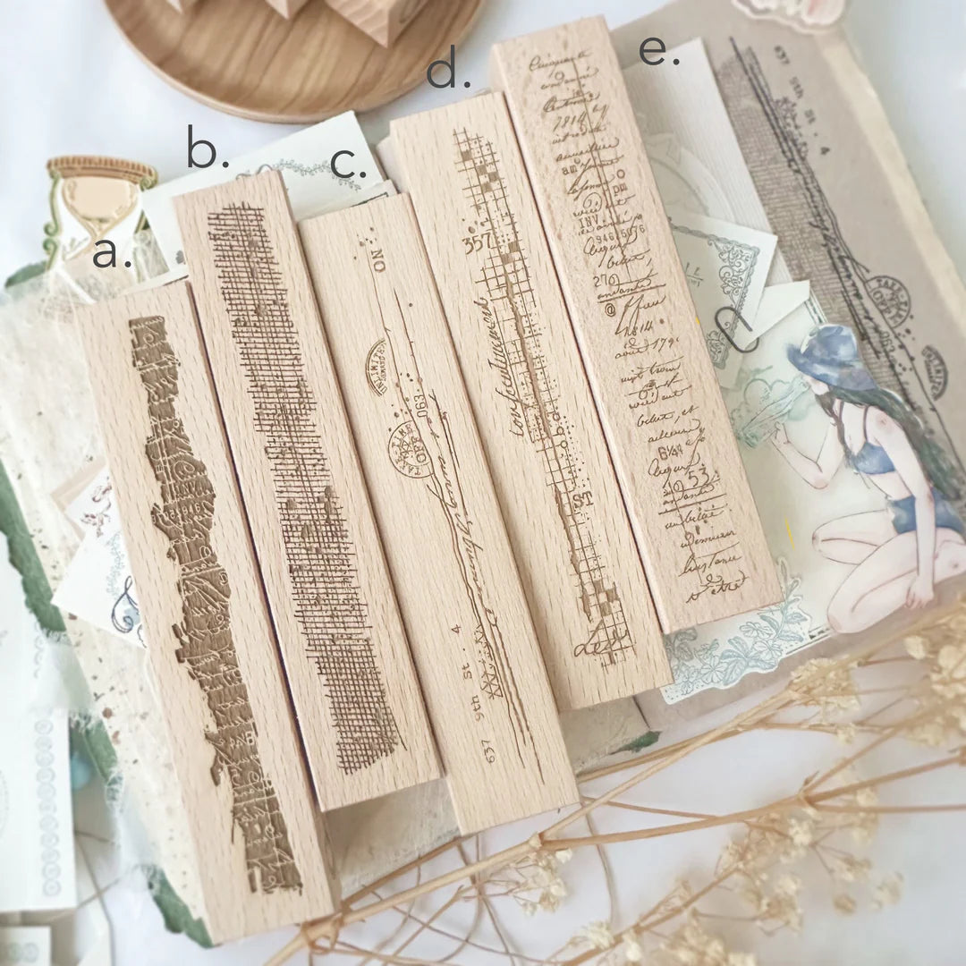 Journal Pages Rubber Stamp - Fragments