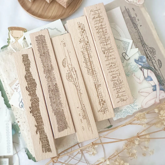 Journal Pages Rubber Stamp - Fragments