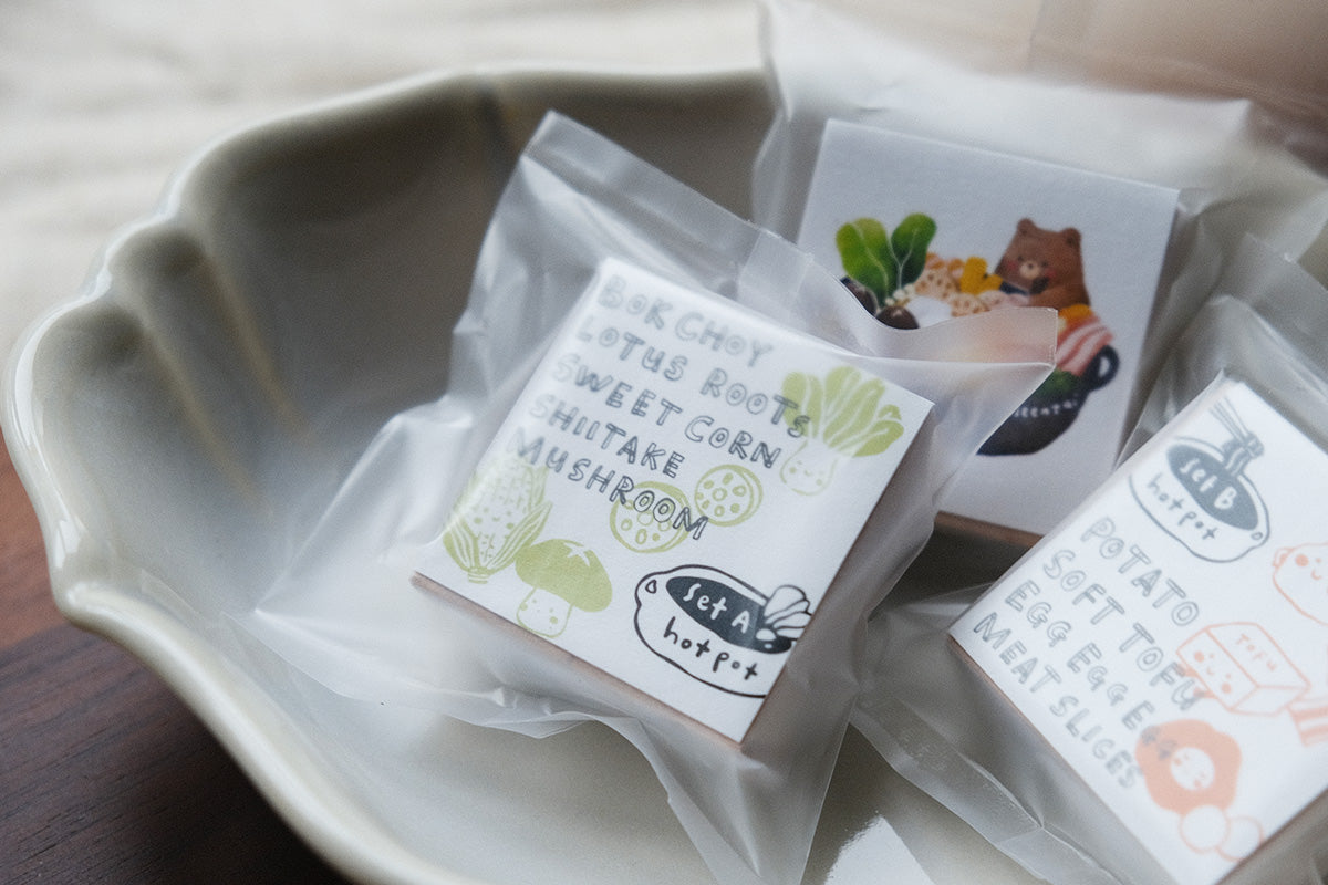 Eileen Tai Rubber Stamp - Hotpot Lover Ingredients Set A