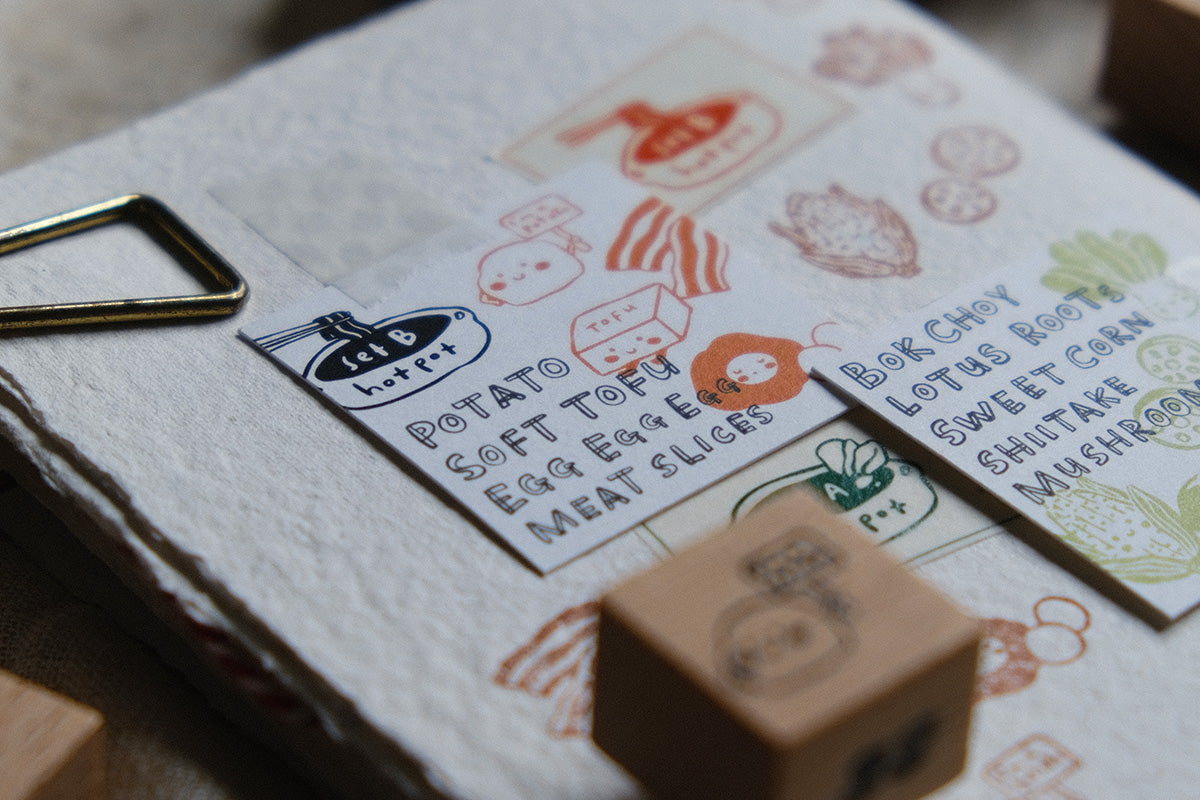 Eileen Tai Rubber Stamp - Hotpot Lover Ingredients Set B