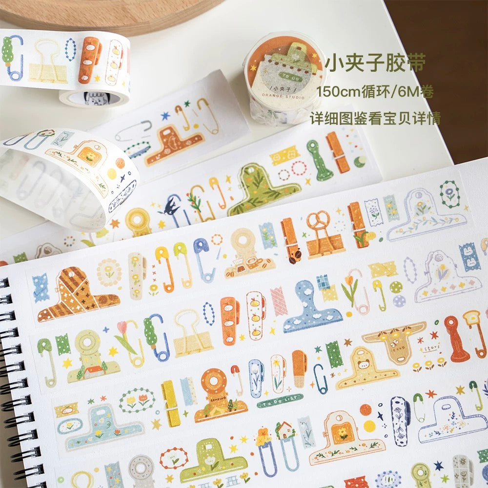 Orange Studio Washi Tape - Clips