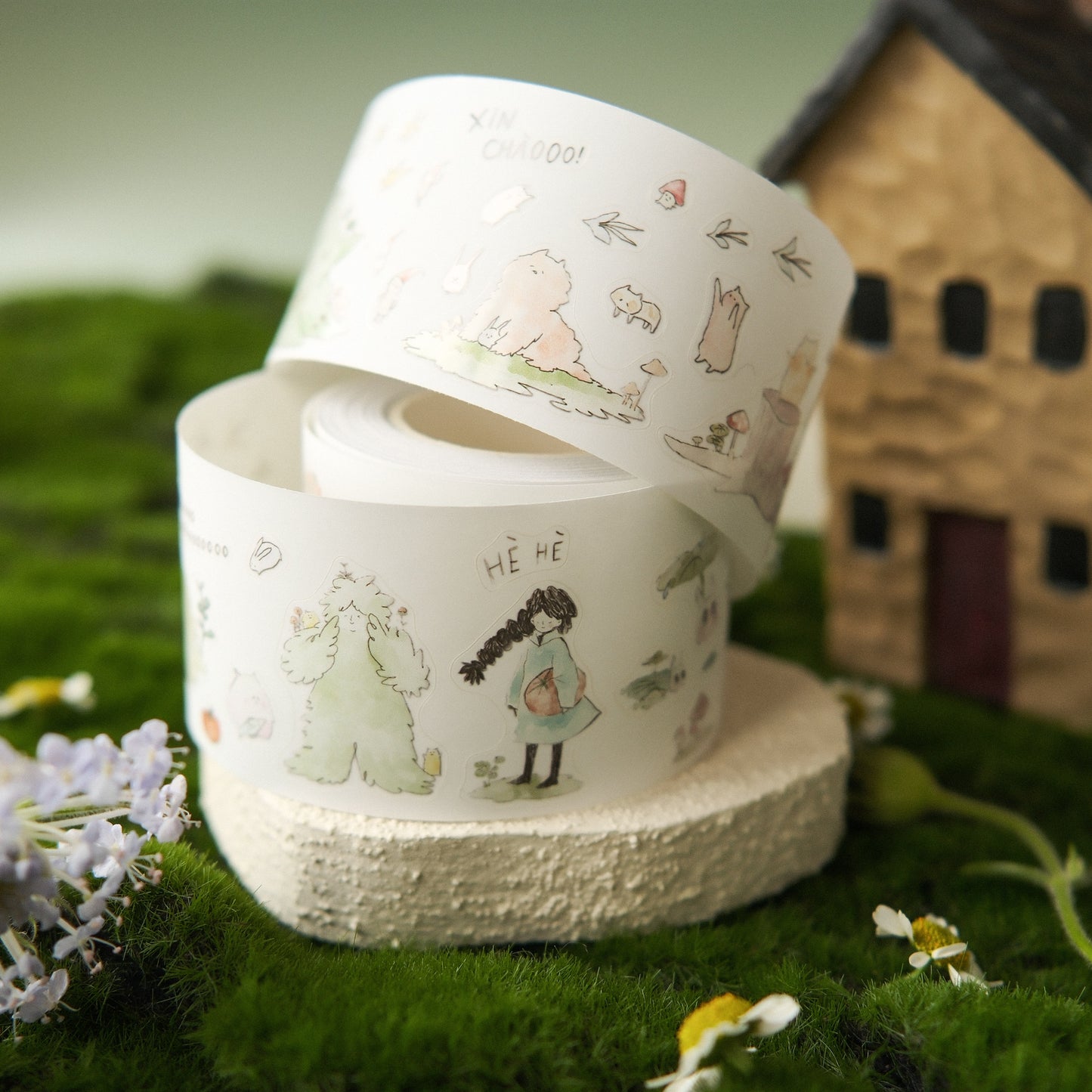 Teayou Kiss Cut PET Tape - Ji Ji in the Forest