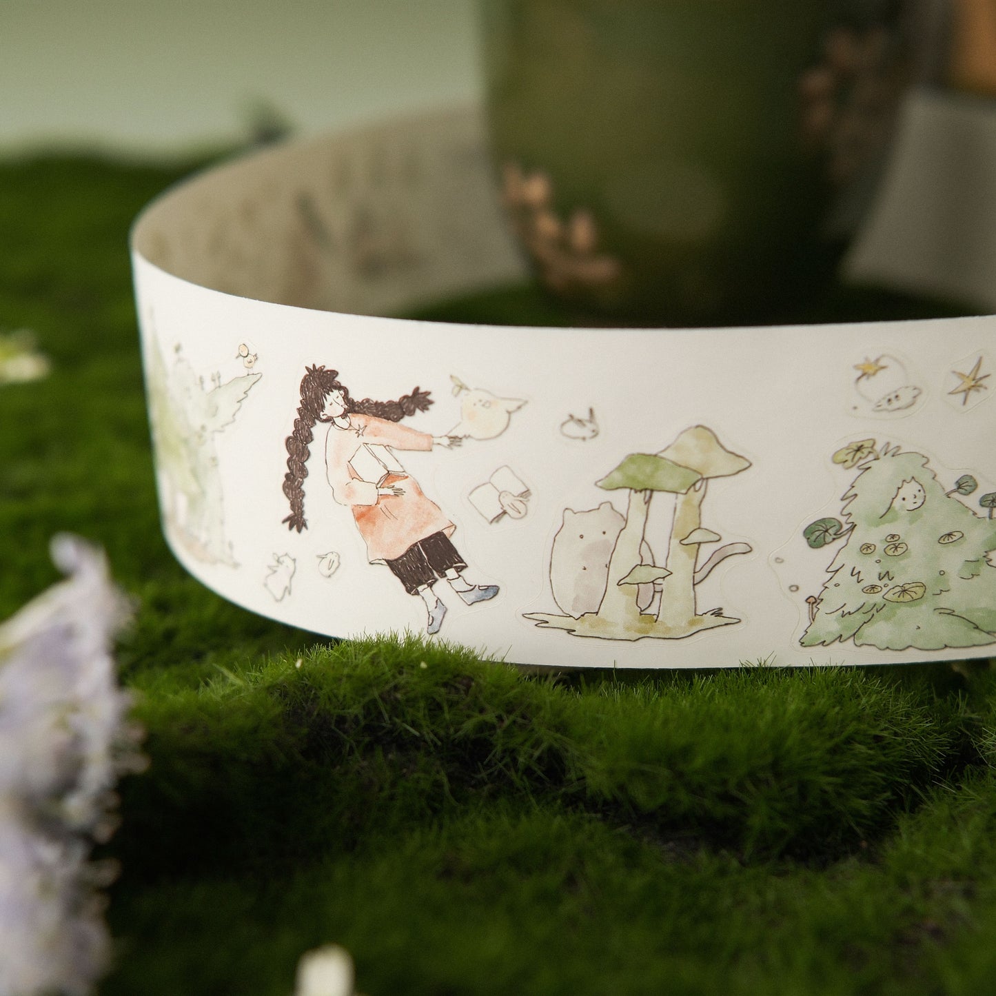 Teayou Kiss Cut PET Tape - Ji Ji in the Forest