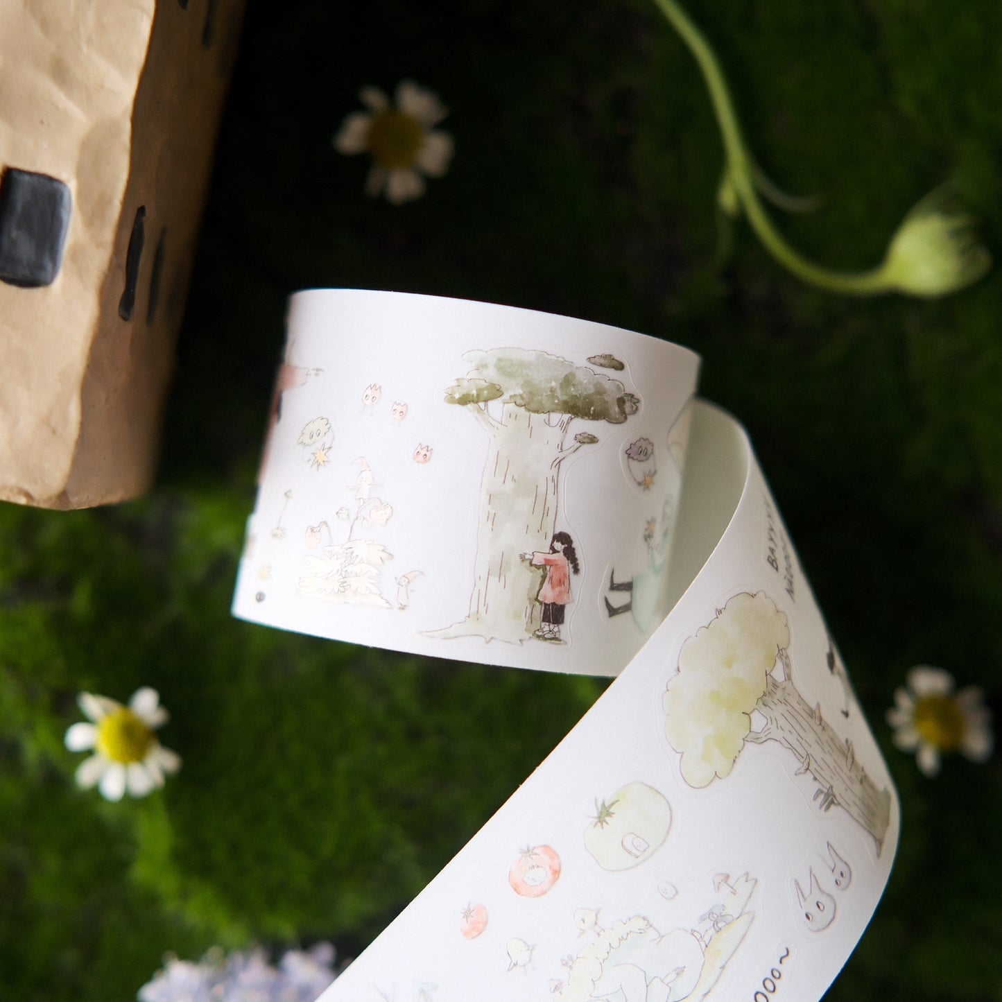 Teayou Kiss Cut PET Tape - Ji Ji in the Forest