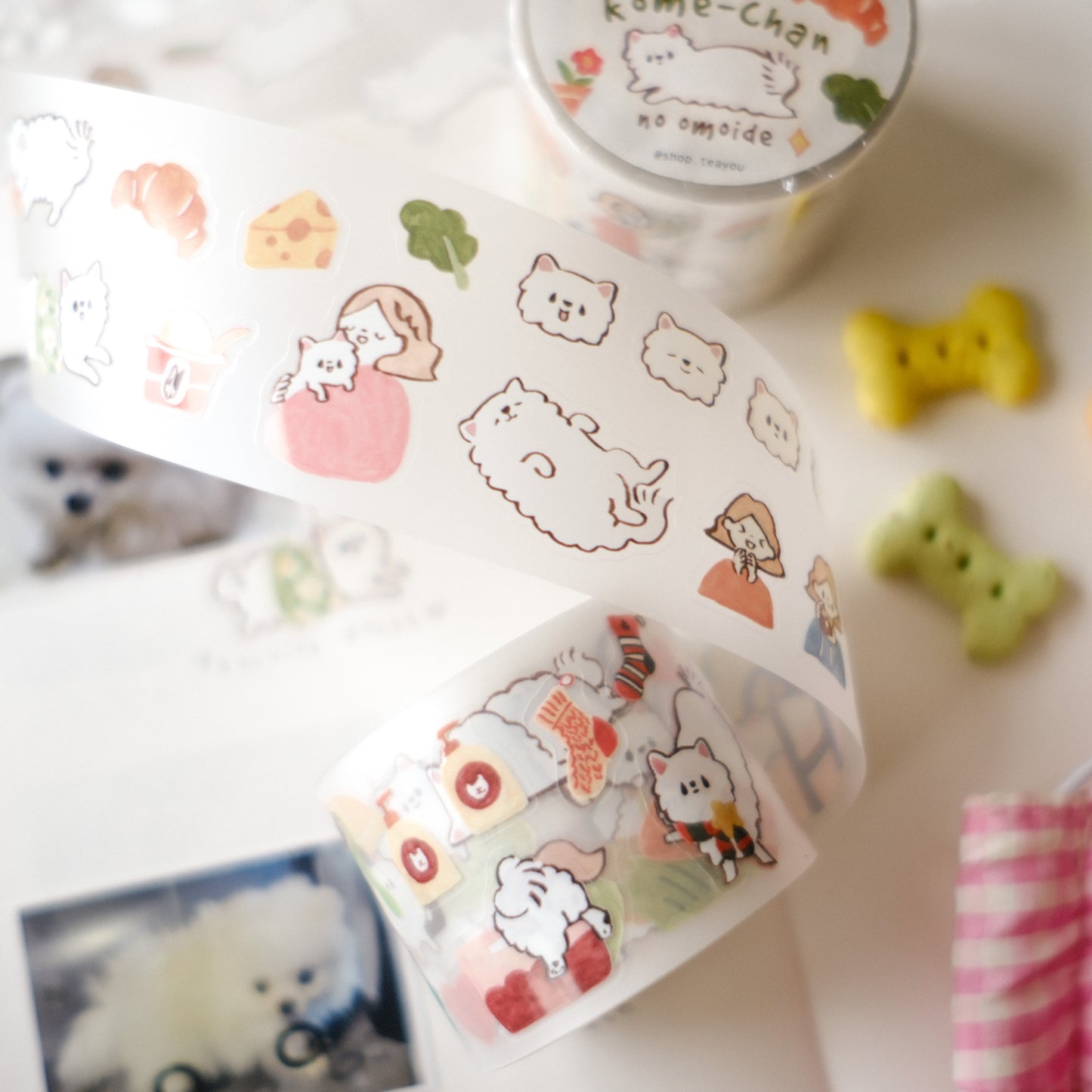 Teayou Kiss Cut PET Tape - Kome-Chan