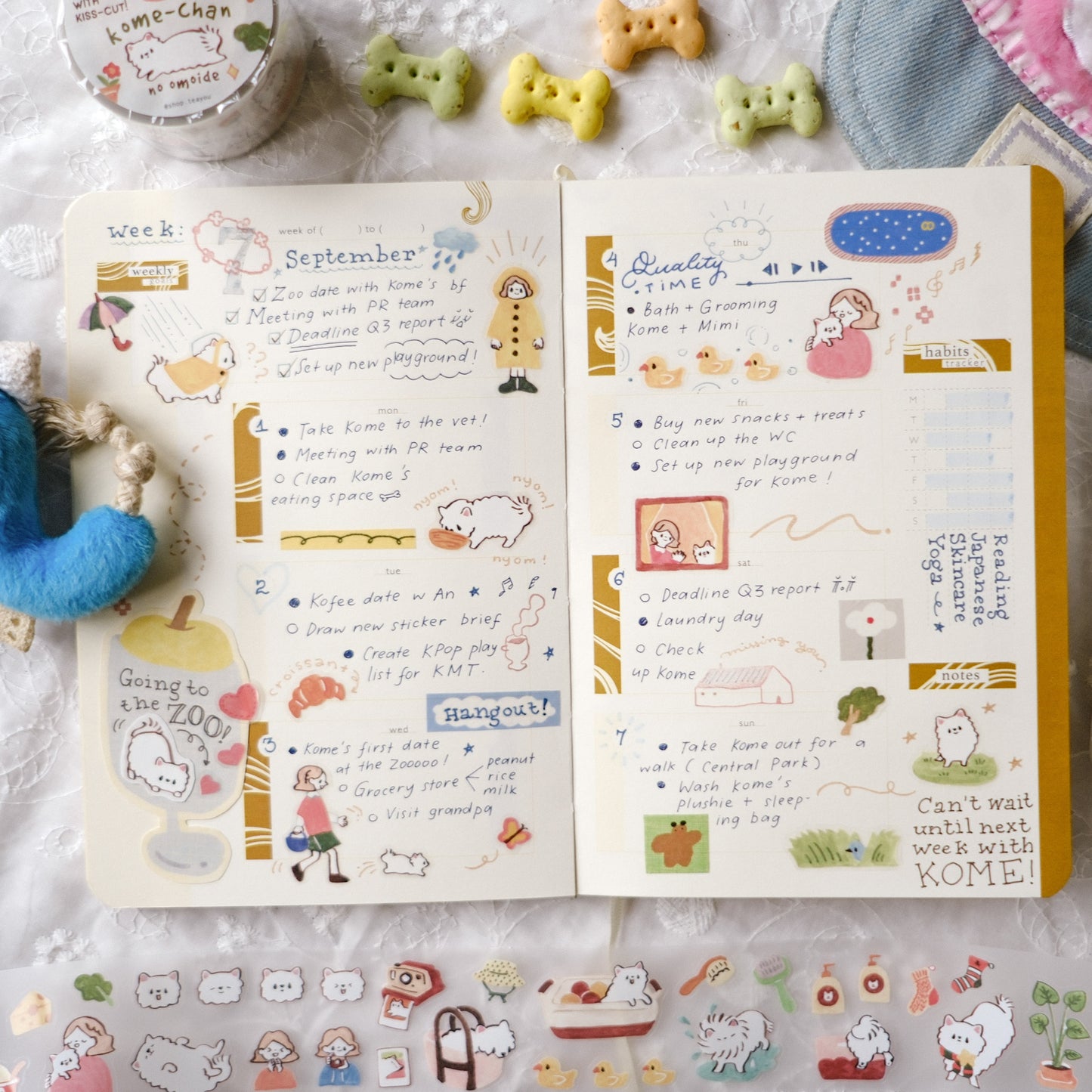 Teayou Kiss Cut PET Tape - Kome-Chan