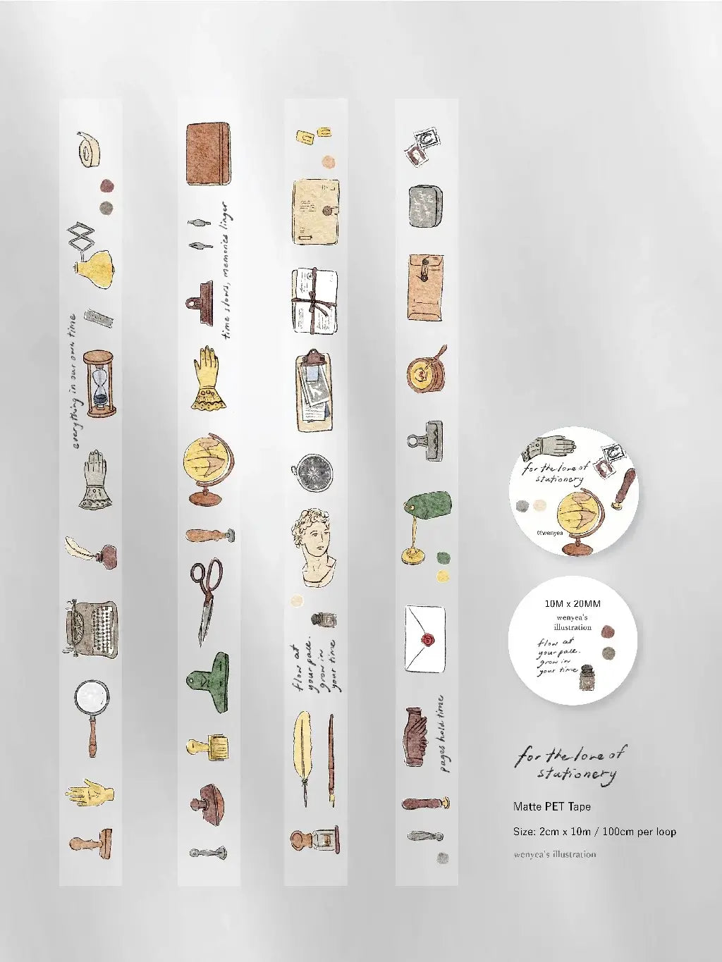 Wenyea's Illustration PET Tape - For the Love of Stationery