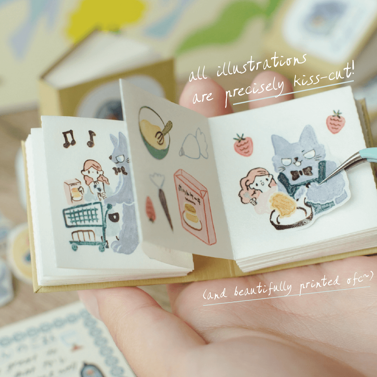 Teayou Kiss Cut Washi Sticker Book - Neko Boyfriend