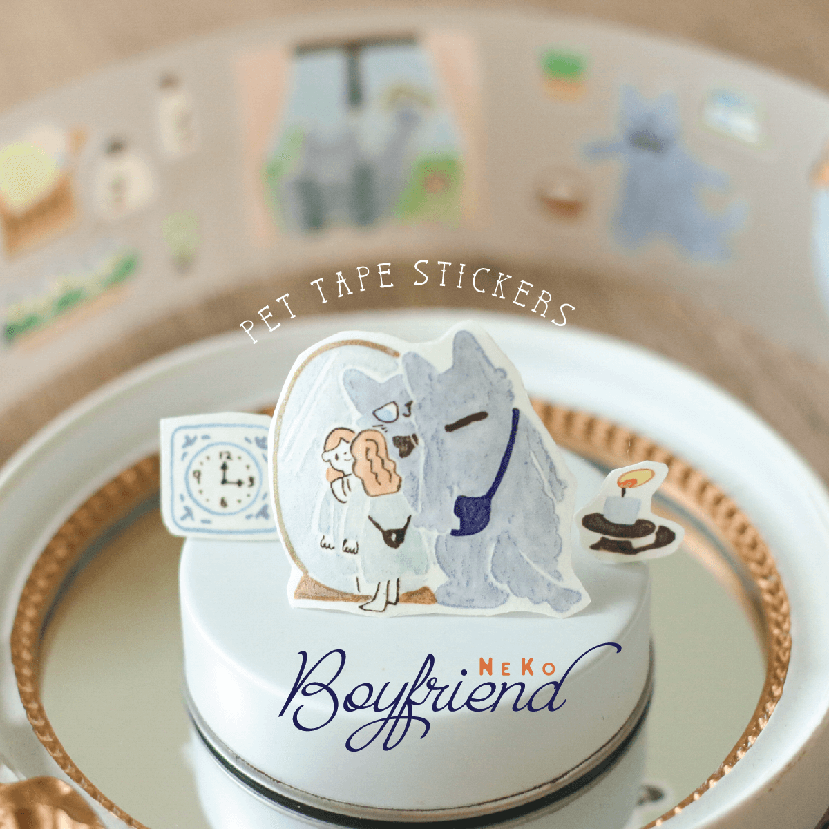 Teayou Kiss Cut PET Tape - Neko Boyfriend