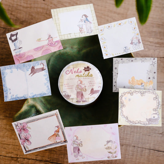 Teayou Paper Rolled Notes - Neko Matcha Version B